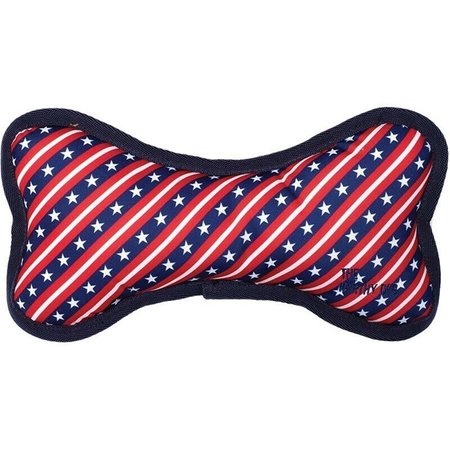 THE WORTHY DOG Bone Star Stripe Dog Toy, Small 96201178